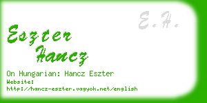 eszter hancz business card